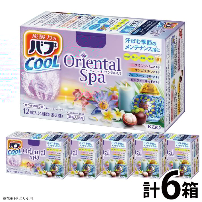 
            SA2214　花王バブ クール オリエンタルスパ　12錠入×6箱
          