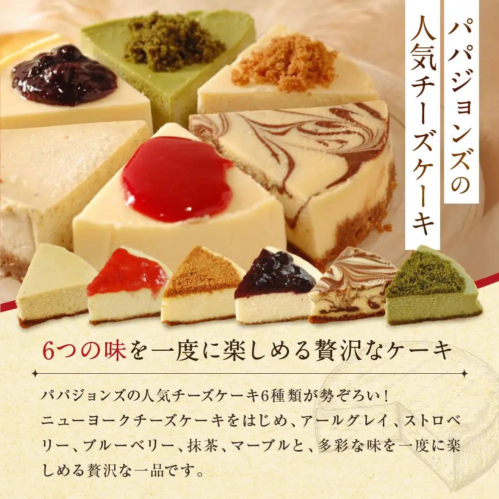 濃厚ニューヨークチーズケーキ ベスト6アソート 人気スイーツ チーズケーキ 京都 パパジョンズ