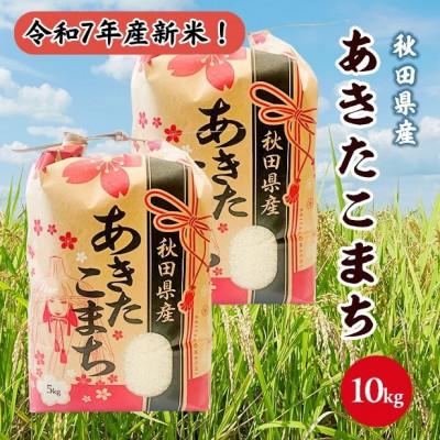 ふるさと納税 潟上市 新米!令和7年産 秋田県産あきたこまち 白米 10kg(5kg×2袋)