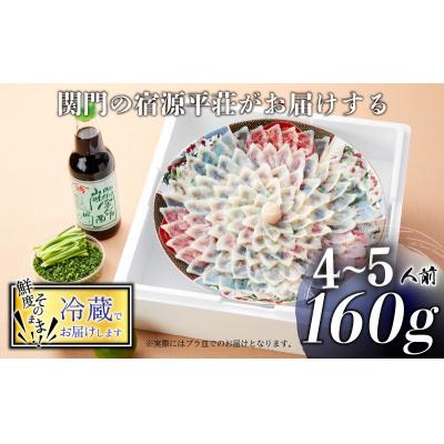 ふるさと納税 下関市 とらふぐ 刺身 セット 4〜5人前 160g 冷蔵 ふぐ フグ てっさ 山口 下関 FL202