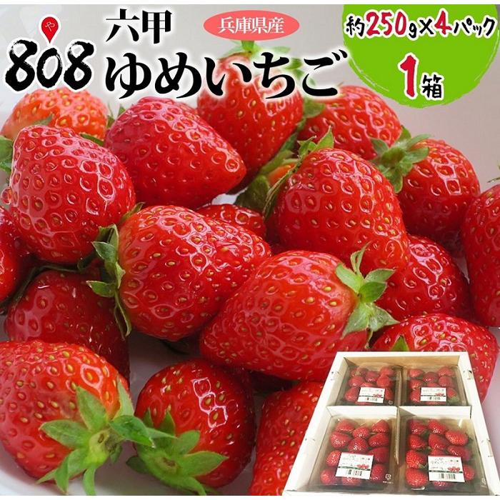 【ふるさと納税】六甲ゆめいちご1箱 約250g×4パック