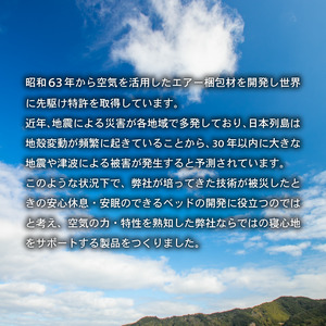 エアーベッド 空気 で 簡単 ベッド 1枚 防災用 非常用 防災 備蓄 長期保存 備蓄用 非常災害備蓄用 災害用 避難用品 防災グッズ AIRMAX ニチワ 静岡県 沼津市