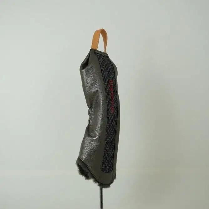 【カラー選択可】博多革工房HOMMONが作ったゴルフドライバー用ヘッドカバー【博多織・牛革コンビ】 ホワイト