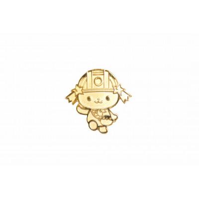 ふるさと納税 初山別村 しょさまるグッズ【オリジナルTシャツ(バーガンディ/Sサイズ)・金のピンバッチ・メモ帳】 |  | 02