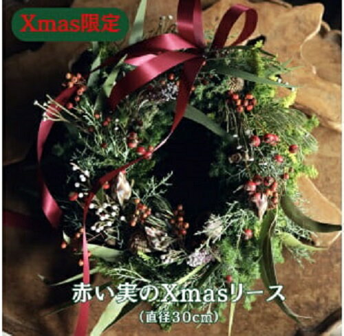 【ふるさと納税】Xmas限定　クリスマスリース Φ30 クリスマス　おしゃれ ※2025年11月下旬頃より順次発送予定