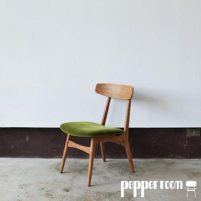 ふるさと納税 小野市 ダイニングチェア　01　オーク　モケットグリーン