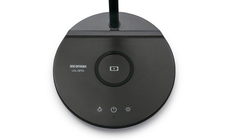 LEDデスクライトQi充電シリーズ 平置きタイプ 調光・調色 LDL-QFDL-B ブラック デスクライト LED 調光 調色 ワイヤレス充電 おしゃれ アイリスオーヤマ コンパクト 折りたたみ式 Q