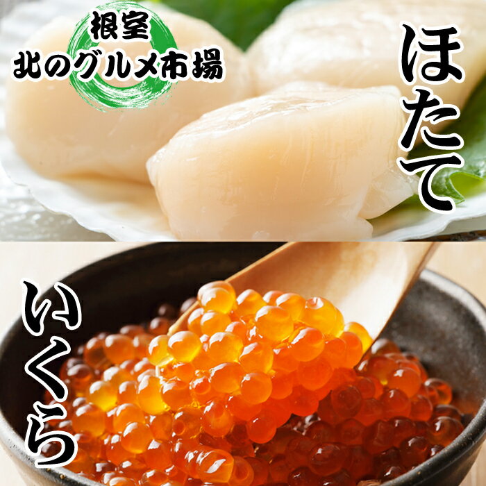 【ふるさと納税】いくら醤油漬け100g×2P、ほたて貝柱500g×1P C-76032