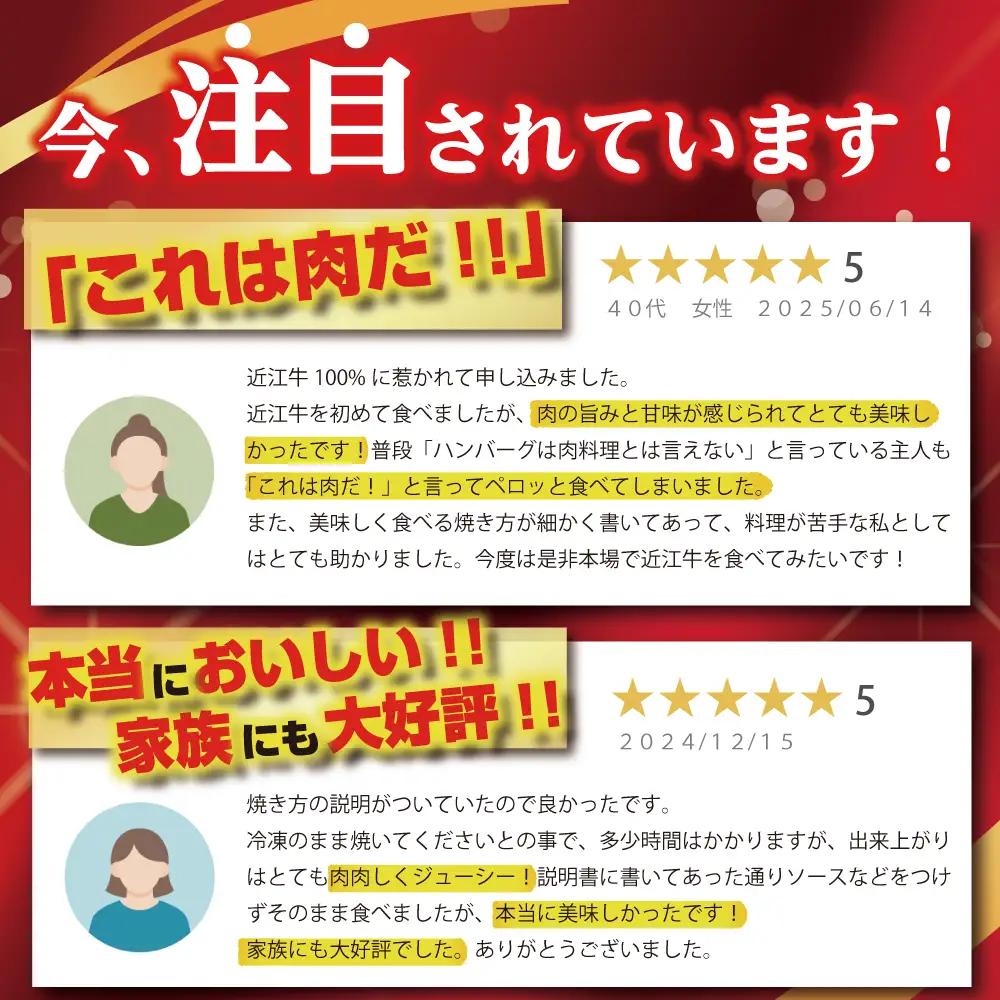 ハンバーグ 近江牛 100% 【無添加】食べ応え抜群！超あらびきワイルドハンバーグ 720g (約120g×6個) ブランド 牛肉 黒毛和牛 【 近江牛 】 FO18W