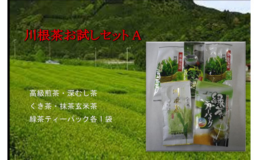 
11-5 お茶 茶葉 ティーバッグ 川根茶 深蒸し茶 玄米茶 くき茶 セット / 川根茶お試しセットA
