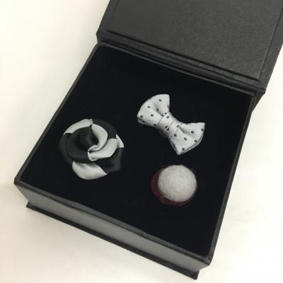 ふるさと納税 泉南市 ●ラペルピン3個セット【モノトーン系】