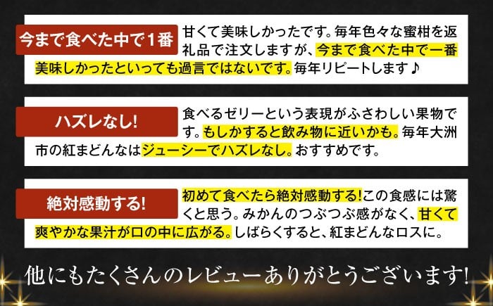 フルーツ王国愛媛県からお届け！とろけるみかん！ 紅まどんな 4L～2L玉サイズ 約3kg化粧箱入（8玉～12玉入）