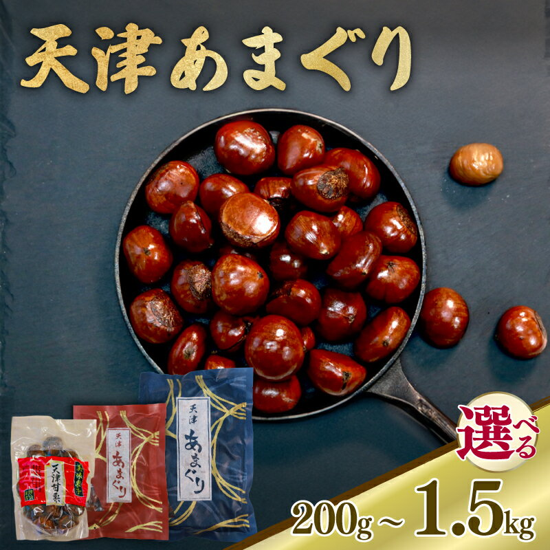 【ふるさと納税】 2000円 京都 天津甘栗 選べる 200g～1.5kg あまぐり 栗 甘栗 あまぐり くり 完熟 殻付き お菓子 おやつ おつまみ スイーツ ケーキ 和菓子 アレンジ レシピ パウンドケーキ 甘露煮 マロン モンブラン 栗ご飯 旬 秋 冬 お中元 八幡 京都府 八幡市