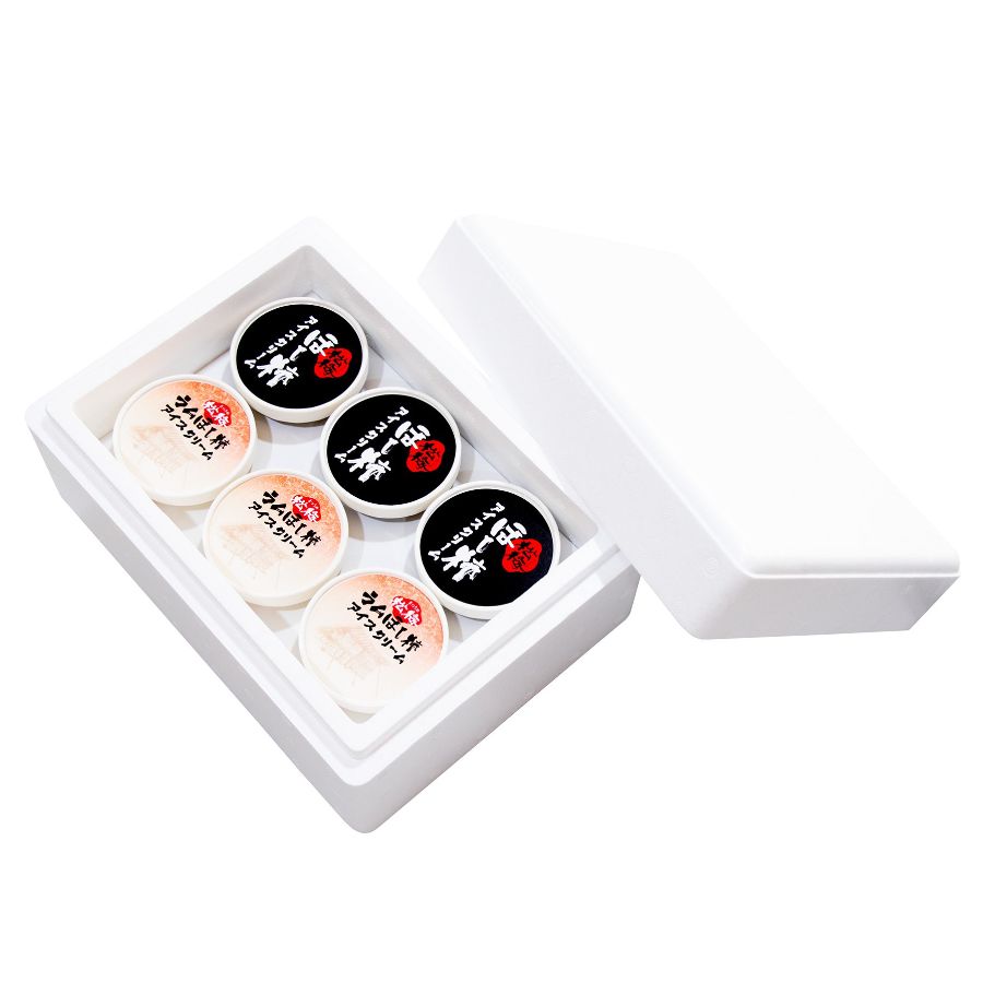 ほし柿アイスクリーム＆ラムほし柿アイスクリーム6個セット(各3個)