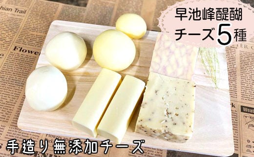 
早池峰醍醐　手造り無添加チーズ5種類セット 【657】
