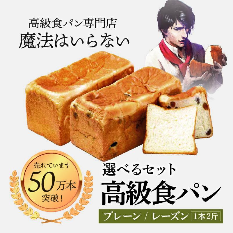 【ふるさと納税】 高級食パン プレーン レーズン 2斤×1本/2本 | 高級 食パン パン ごはん おやつ ベーカリー 朝食 ふんわり 家庭用 ギフト 愛媛県 松山市