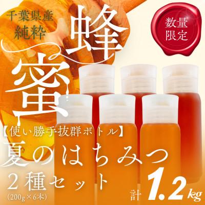 ふるさと納税 大網白里市 千葉県産はちみつ1.2kg【200g×2種食べ比べセット】なつのもり・からすざんしょう×各3本ずつ