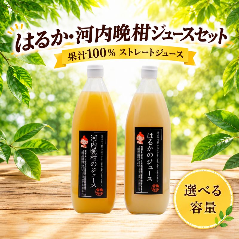 【ふるさと納税】 選べる容量 果汁100% ストレートジュース はるか 河内晩柑 2本 3本 6本 セット1本 1000ml 数量限定 期間限定 高級 贈答 ギフト プレゼント 母の日 果物 柑橘 産地直送 農家直送 特産品 完熟 濃厚 新鮮 果実 さわやか 愛媛県 愛南町 あいなんマザーズ
