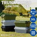 【ふるさと納税】トランクカーゴ S蓋 30L LOW TYPE [ TC-50SL アウトドア バーベキュー キャンプ ソロキャンプ コンパクト 収納 ]　 雑貨 ブラック カーキ グレー 道具入れ キャンプギア収納 トレー型 収納BOX 収納箱