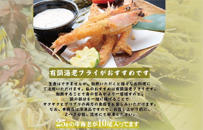 【スピード発送】訳アリ！お試し 加熱調理用 泉州車海老250g【TVで紹介されました！ 圧倒的企業努力】 G3703-1