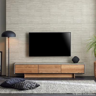 ふるさと納税 大川市 テレビボード 幅200cm ローボード ルーラー2 ヴィンテージナチュラル【モーブル/大川家具】 |  | 01