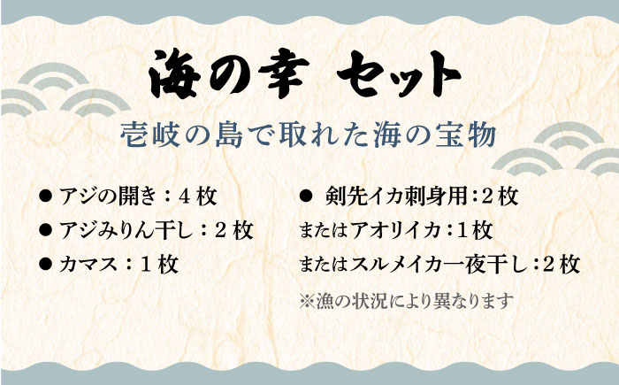 壱岐美食の海の幸セット《壱岐市》【壱岐美食企画】[JBU004] イカ 干物 開き 刺身 いか アジ アジの開き おつまみ 朝食 14000 14000円 海産物