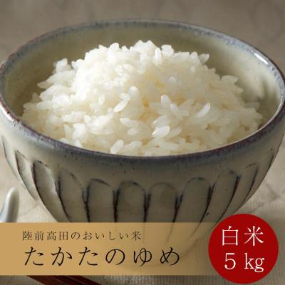 ふるさと納税 陸前高田市 ブランド米 令和7年産 たかたのゆめ 白米 5kg ひとめぼれ×あきたこまち 精米 お米