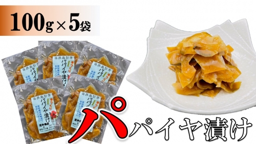 パパイヤ漬け 100g×５袋【手づくり・真空パック】