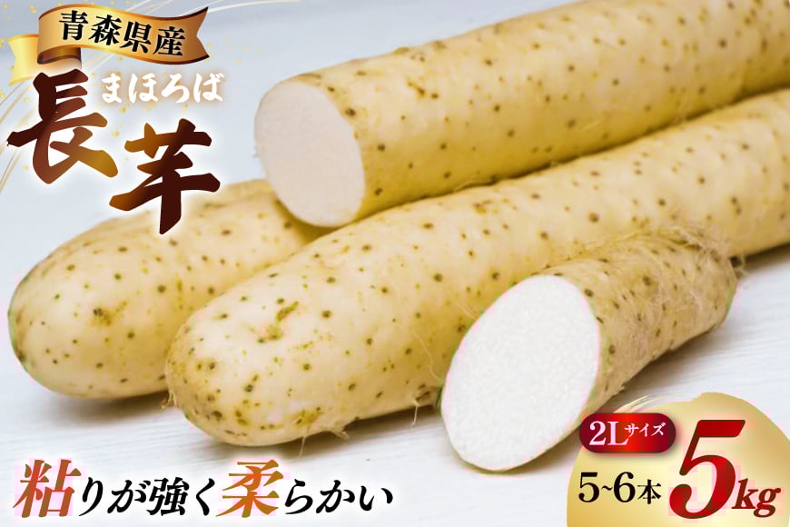 
            長芋 まほろば長芋 2L サイズ 5〜6本 約 5kg [柏崎青果 青森県 おいらせ町 oi02ayo620005] ながいも 長いも 5キロ とろろ
          