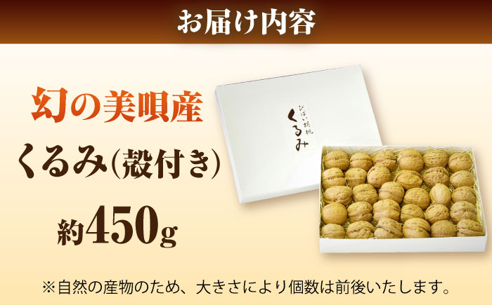 幻の北海道美唄産 くるみ 450g | 殻付き カシグルミ かし胡桃 上村農園 北海道 | アンテナショップPiPaセレクト [BOAK063]