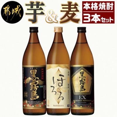 ふるさと納税 都城市 霧島オール25度芋&amp;麦3本セット