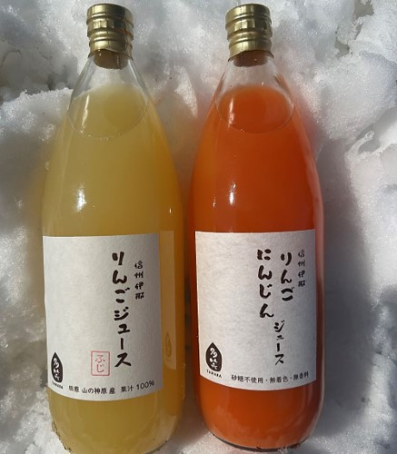 
            【007-89】信州伊那産　りんごジュース1000ml×2本（ふじ、ニンジンリンゴMIX）
          