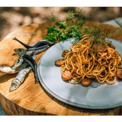 ふるさと納税 青森市 煮干香るナポリタン「ニボリタン」2食、煮干香るキーマカレー「ニボキーマカレー」2食(計4食)セット