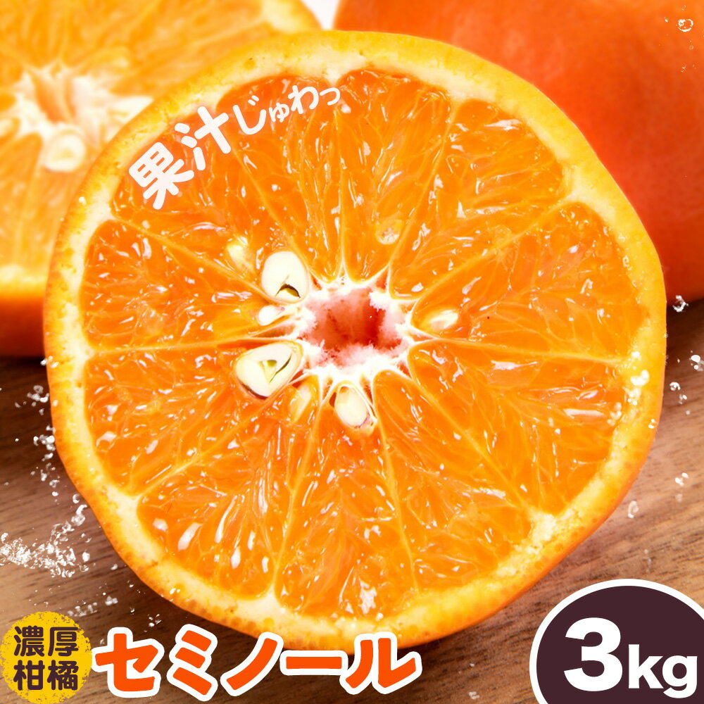 【先行予約】【ふるさと納税】和歌山県 有田産 セミノール 約3kg (サイズ混合 秀品) 厳選館《4月中旬-5月中旬頃出荷》和歌山県 日高川町 柑橘 オレンジ みかん 果物 フルーツ 青果 送料無料