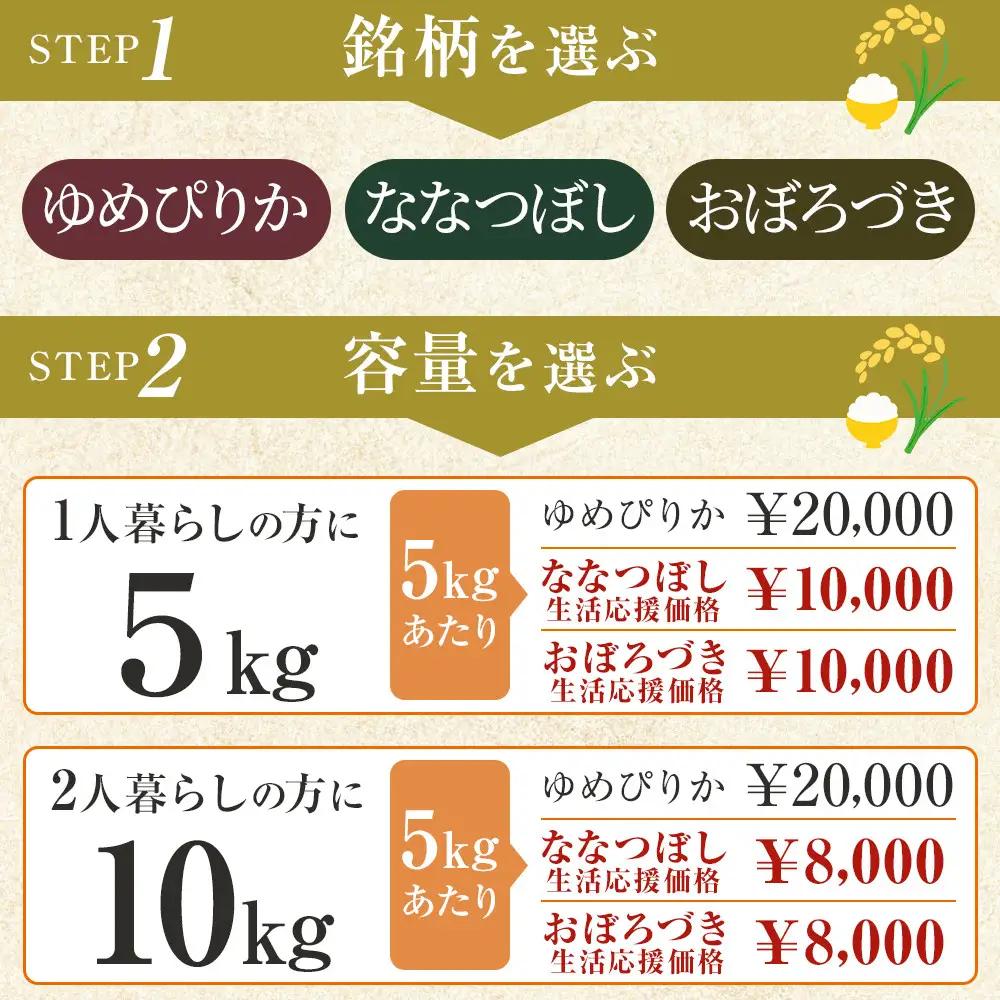ZIP!で紹介！ 令和7年産 ゆめぴりか・ななつぼし 無洗米 真空パック 詰め合わせセット 各5kg×2個（合計20kg） | ゆめぴりか_02165
