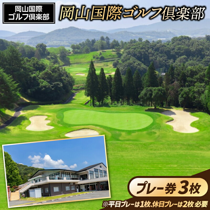 【ふるさと納税】岡山国際ゴルフ倶楽部プレー券（3枚）　ゴルフ　チケット　プレー券　利用券　送料無料