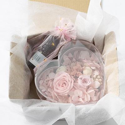 ふるさと納税 津山市 アロマが香るプリザーブドフラワーアレンジメント(ピンク) |  | 02