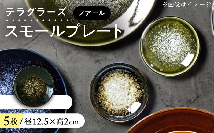 
            【美濃焼】 テラグラーズ スモールプレート ノアール 5客揃 瑞浪市 / アワサカ 食器 皿 プレート [AZAD019]
          