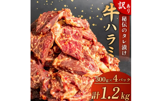 
訳あり 牛 ハラミ 秘伝のタレ 味付け 1.2kg ( 300g × 4パック ) 牛肉 はらみ ワケアリ 焼肉 焼き 肉 ワケアリ やわらか 臭みなし バーベキュー BBQ マルキョー 醤油 高知県 須崎市 SNM003
