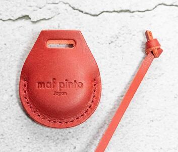 エアタグ用 ケース カバー（フルカバーモデル） レザー 本革 apple airtag 【レッド】