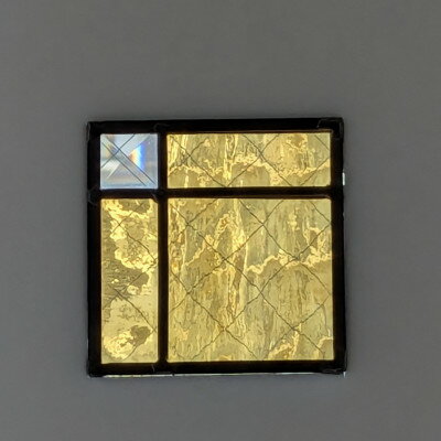 【ふるさと納税】ステンドグラスの小さなパネル(イエロー)【1680287】