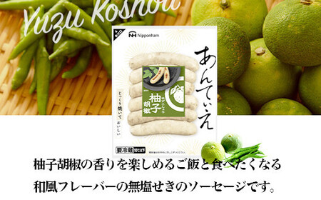 無塩せき ウインナー あんてぃえ 柚子胡椒 100g x 5p 計500g | ウインナー　ウインナー　ウインナー　ウインナー　ウインナー_05368