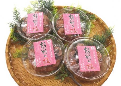 梅干し 熊野乃梅 「しそ漬け」 小分け 4パックセット 150g×4【snby0023A】