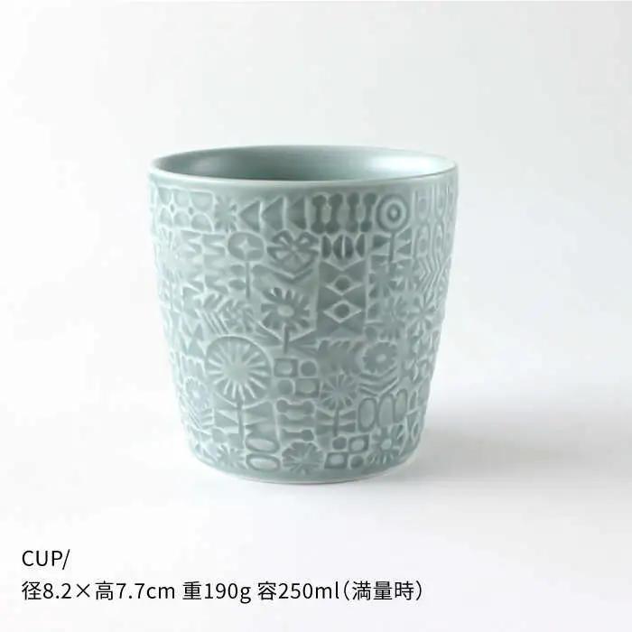 【波佐見焼】PATTERNEDシリーズ squall gray 4点セット 食器 皿 【BIRDS’ WORDS】 [CF016] 波佐見焼
