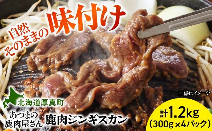 
                  鹿肉ジンギスカン 計1.2kg（300g×4パック） [AXCK010]
                