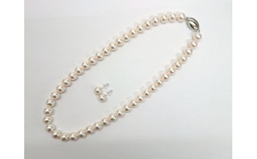 621大粒アコヤ真珠8.5-9.0mmネックレス・ピアスセット（イヤリングに変更可能）　パール　チョーカ　あこや　大粒　定番　フォーマル　ギフト　贈り物　シンプル　冠婚葬祭　結婚式　入学式　卒業式　伊