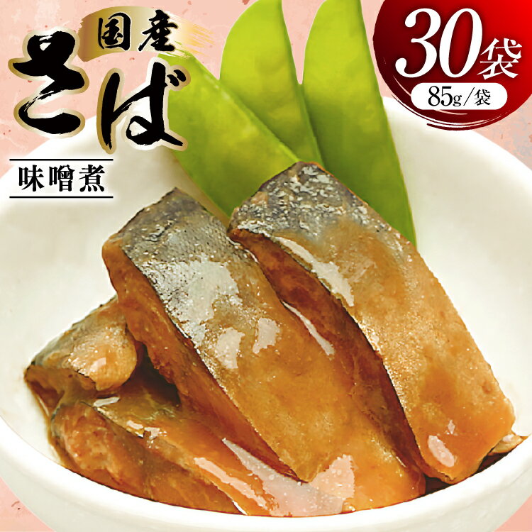 【ふるさと納税】 さば 味噌煮 85g 30袋 計2.55kg [気仙沼市物産振興協会 宮城県 気仙沼市 20565957] 魚 魚介類 いわし 味噌煮 レトルト 簡単調理 常温 サバ おかず 惣菜 国産