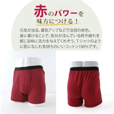 ボクサーパンツ(赤パンツ) Mサイズ1枚+ピタガード 尿漏れ対策 吸水シート M ブラック 3枚組【1587664】