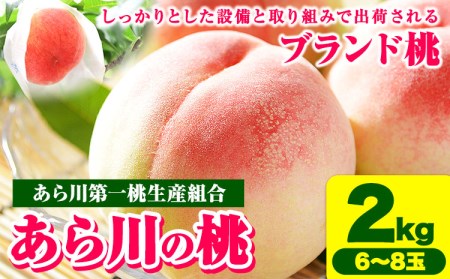 【先行予約】あら川の桃約2kg(6-8玉) あら川第一桃生産組合《6月下旬から8月下旬頃出荷》 和歌山県 紀の川市 あら川の桃 モモ 桃 もも