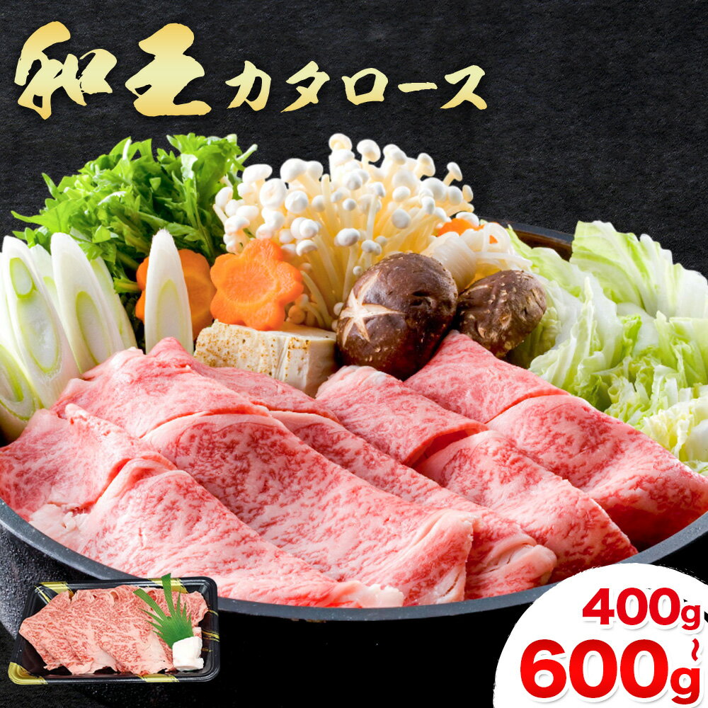 【ふるさと納税】熊本県産A5等級和王 カタローススライス 選べる内容量 約400g 約600g 帝神志方ミート株式会社《90日以内に出荷予定(土日祝除く)》熊本県 菊池市 牛肉 肉 お肉 和牛 くまもと黒毛和牛 熊本県産 A5 和王 肩ローススライス カタロース 肩ロース スライス
